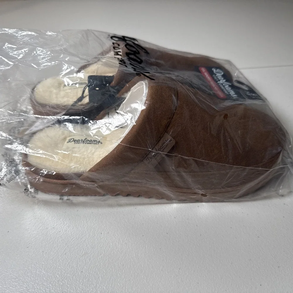 Dearfoams Brown Men's Slippers 7-8 New in Bag